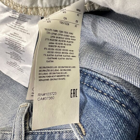 Armani Exchange A/X Men's Size 40 Light Wash Blue Jeans Straight Leg - Picture 9 of 9